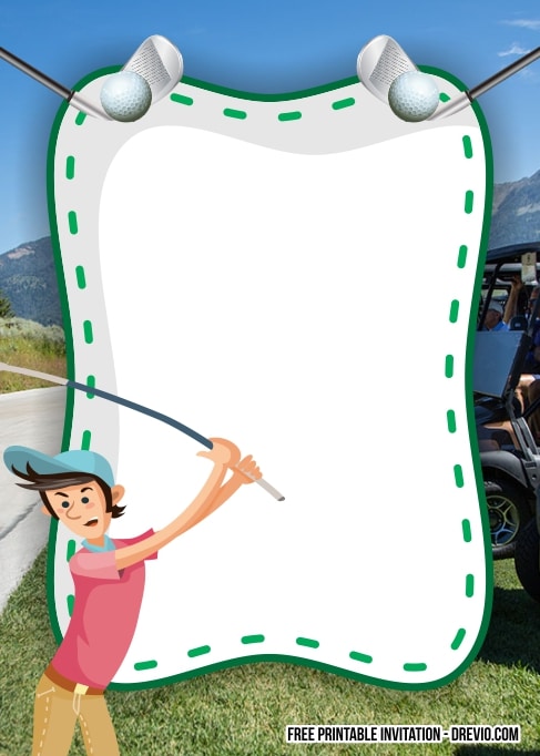 FREE Editable Golf Birthday Invitation