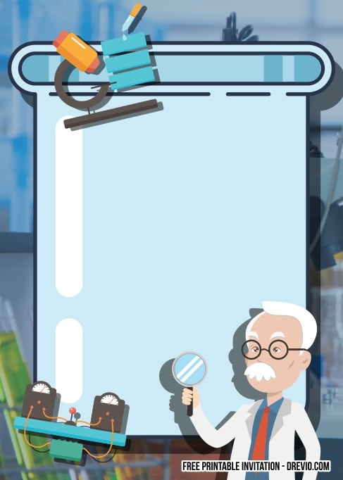 FREE Editable Mad Scientist Birthday Invitation