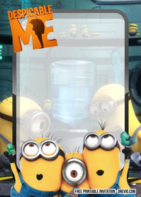 FREE Editable Minion Birthday Invitation