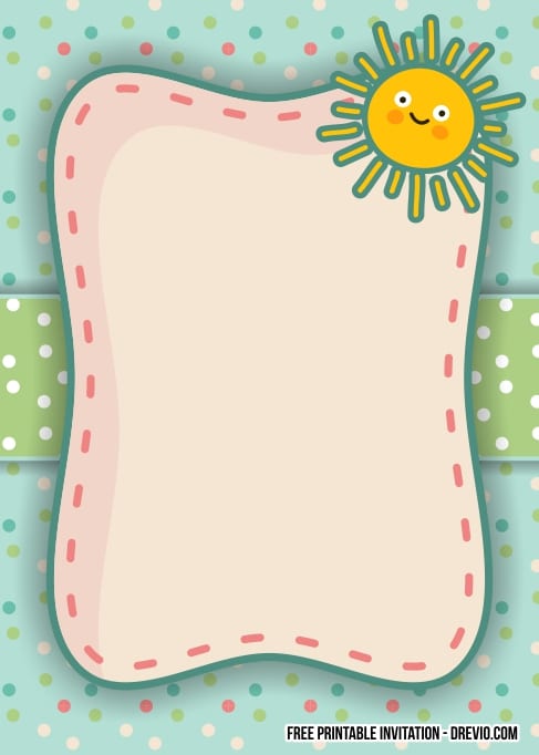 FREE Editable My Little Sunshine Birthday Invitation