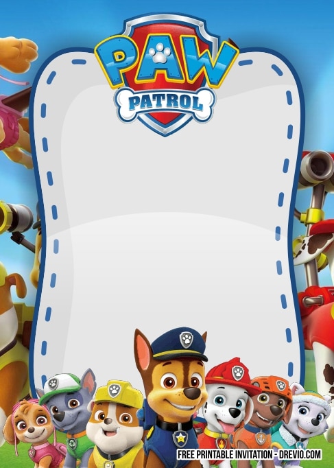 FREE Editable Paw Patrol Birthday Invitation