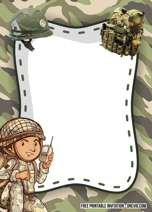 Camo Birthday Invitation