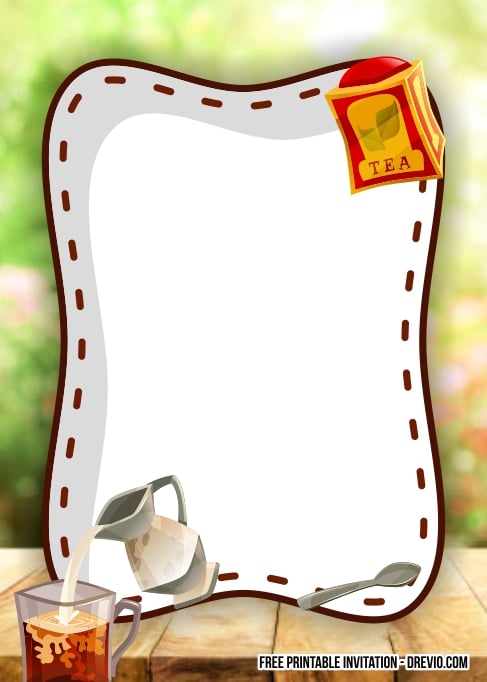 FREE Garden Tea Party Birthday Invitation