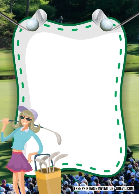 FREE Editable Golf Birthday Invitation