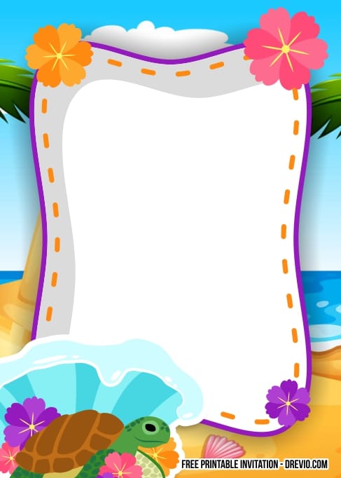 FREE Editable Hawaiian Birthday Invitation