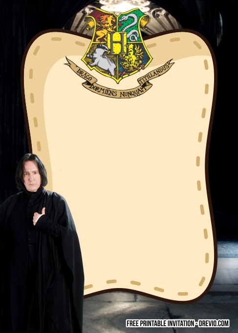 FREE Editable Hogwarts Birthday Invitation