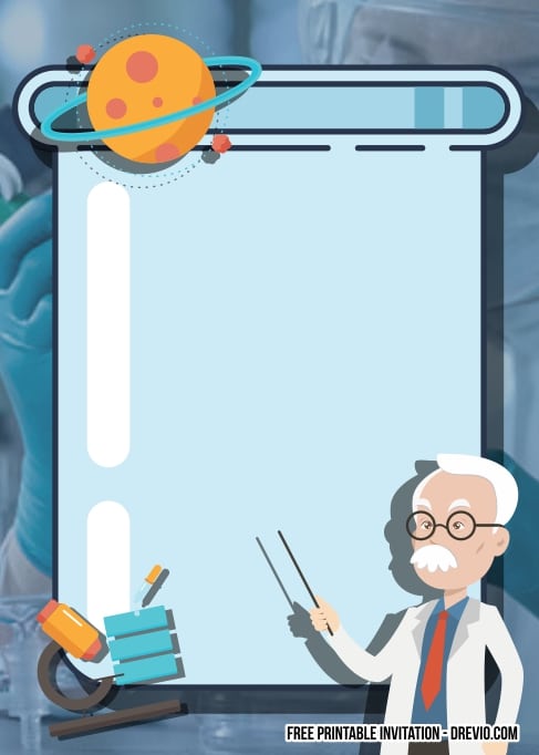 FREE Editable Mad Scientist Birthday Invitation