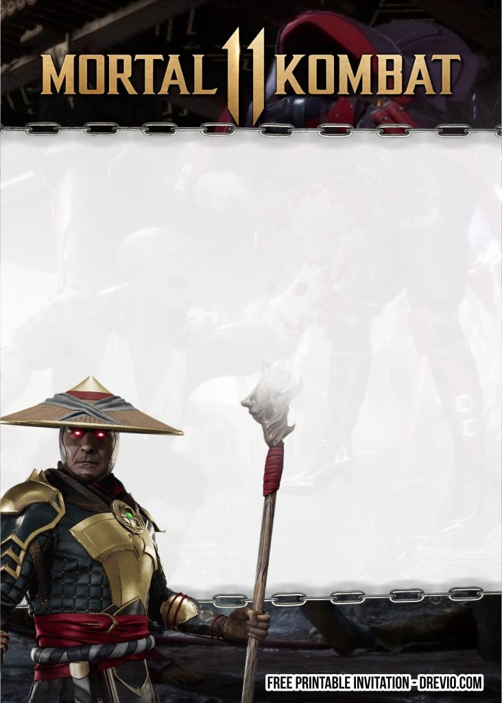 FREE Editable Mortal Kombat Birthday Invitations