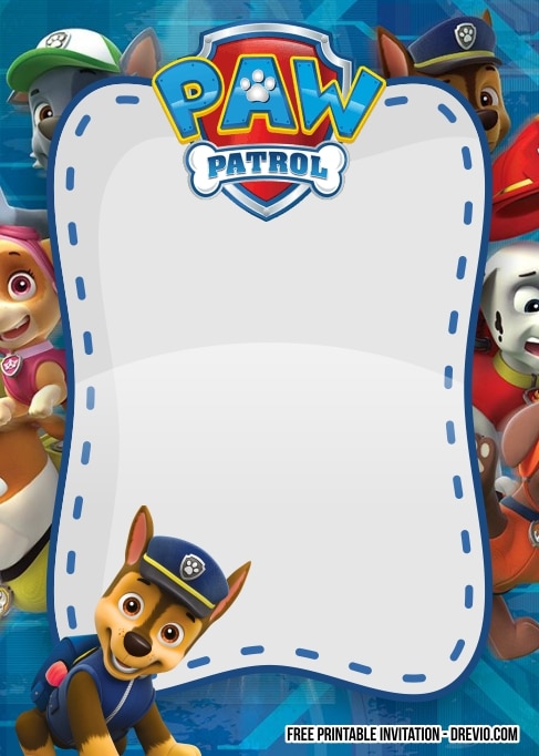 FREE Editable Paw Patrol Birthday Invitation