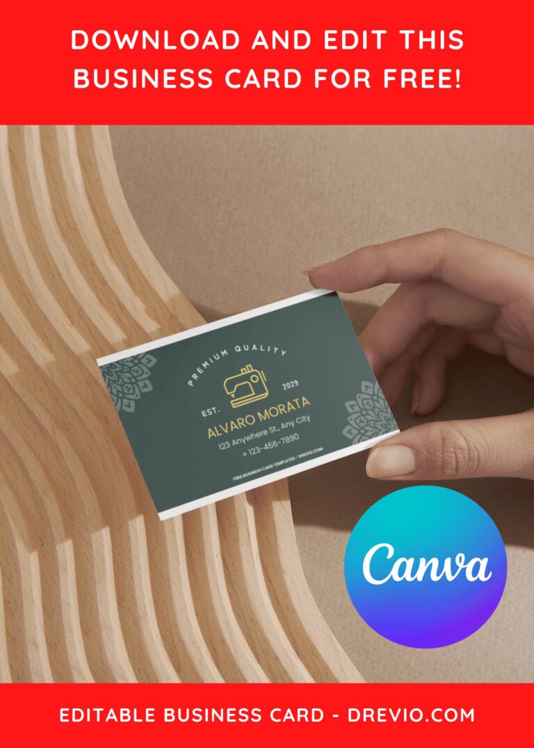 10+ Classy Tailor Canva Business Card Templates C
