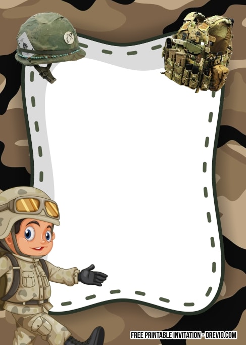 Camo Birthday Invitation