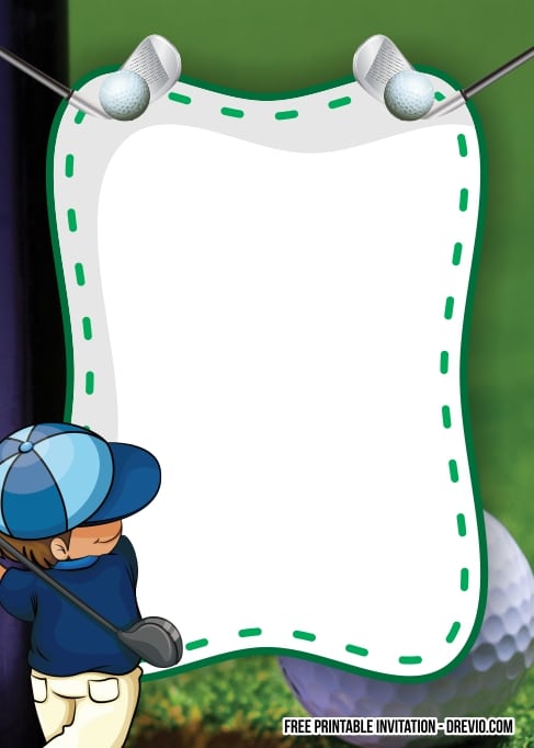 FREE Editable Golf Birthday Invitation