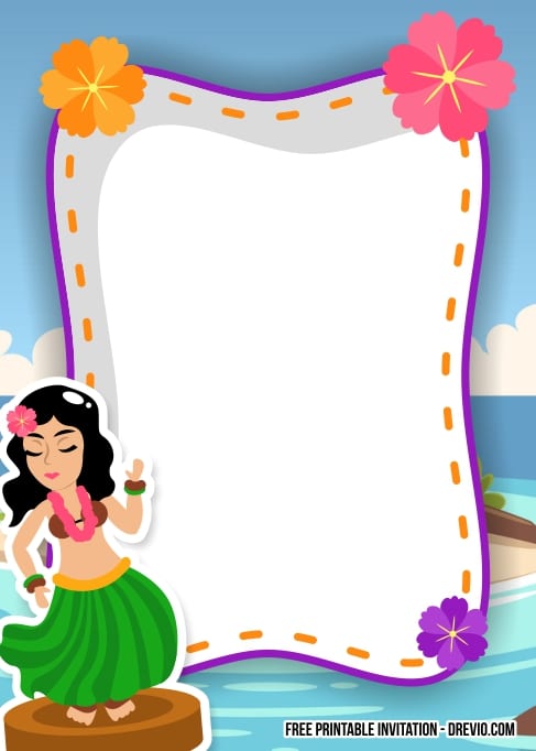 FREE Editable Hawaiian Birthday Invitation