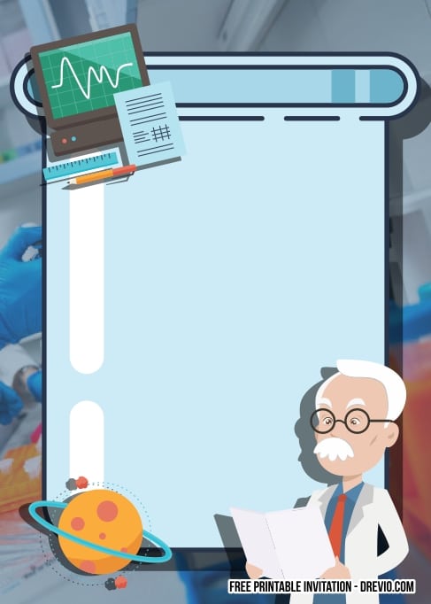 FREE Editable Mad Scientist Birthday Invitation