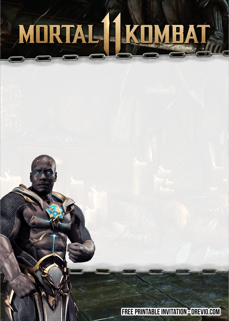 FREE Editable Mortal Kombat Birthday Invitations
