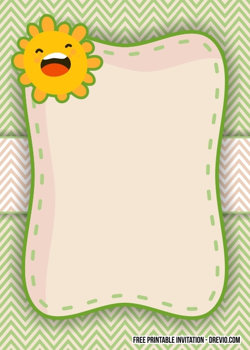 FREE Editable My Little Sunshine Birthday Invitation