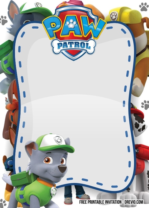 FREE Editable Paw Patrol Birthday Invitation