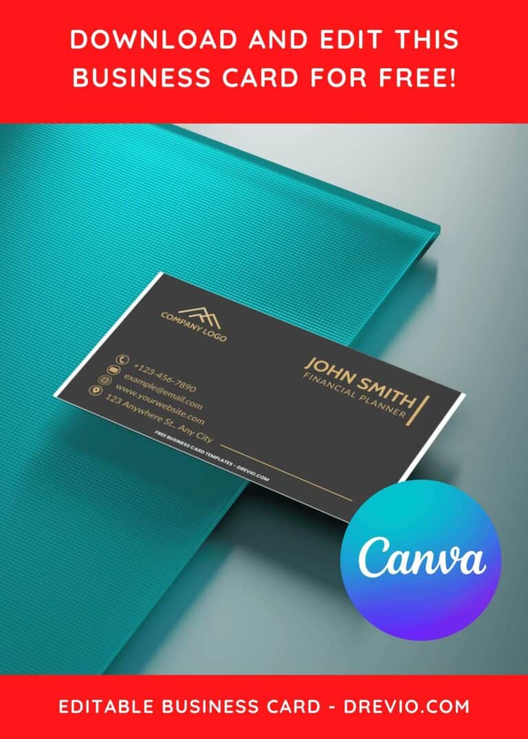 10+ Sleek Black And Gold Canva Business Card Templates