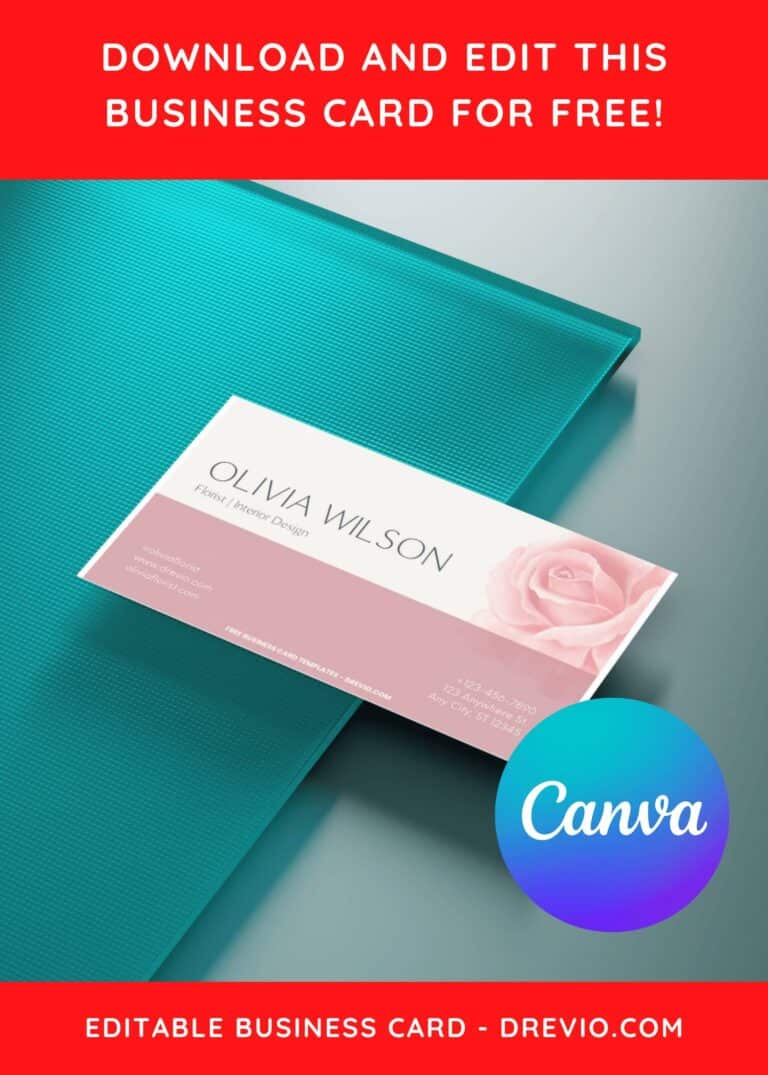 10+ Artsy Watercolor Rose Canva Business Card Templates