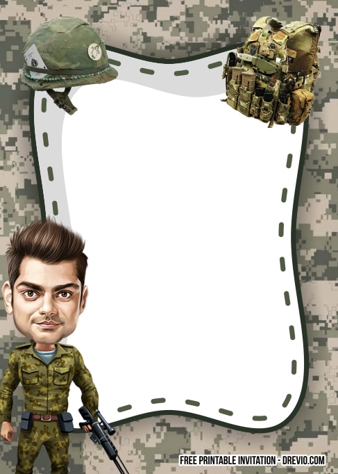 Camo Birthday Invitation