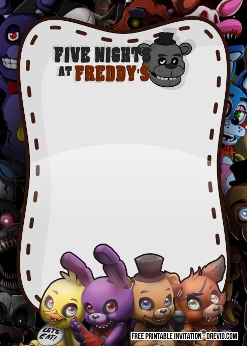 Five Nights at Freddy’s Birthday Invitation