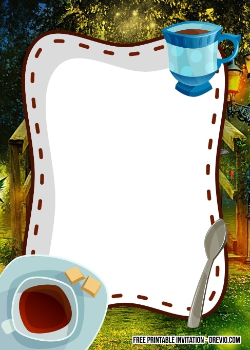 FREE Garden Tea Party Birthday Invitation