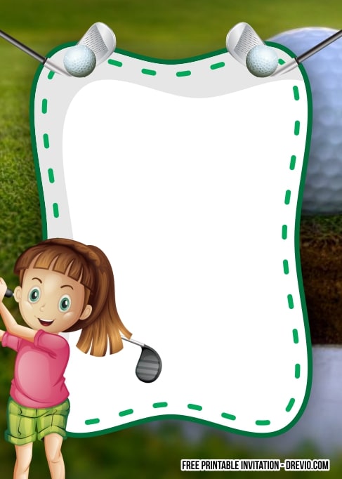 FREE Editable Golf Birthday Invitation
