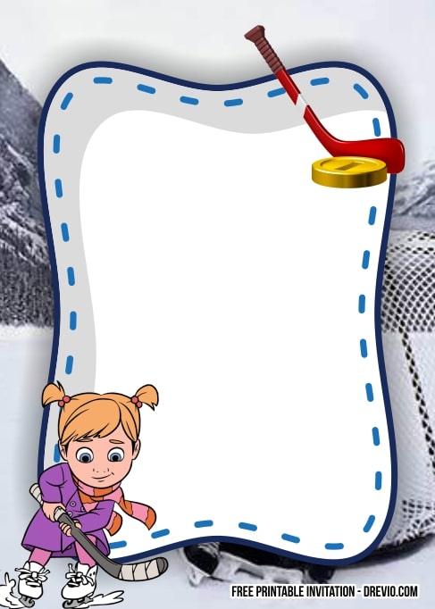 FREE Editable Hockey Birthday Invitation
