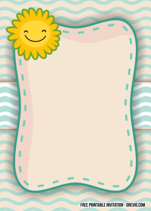 FREE Editable My Little Sunshine Birthday Invitation