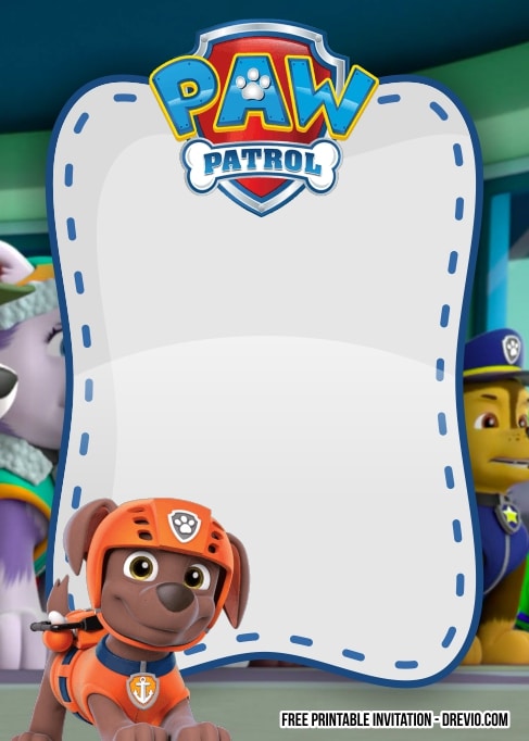 FREE Editable Paw Patrol Birthday Invitation