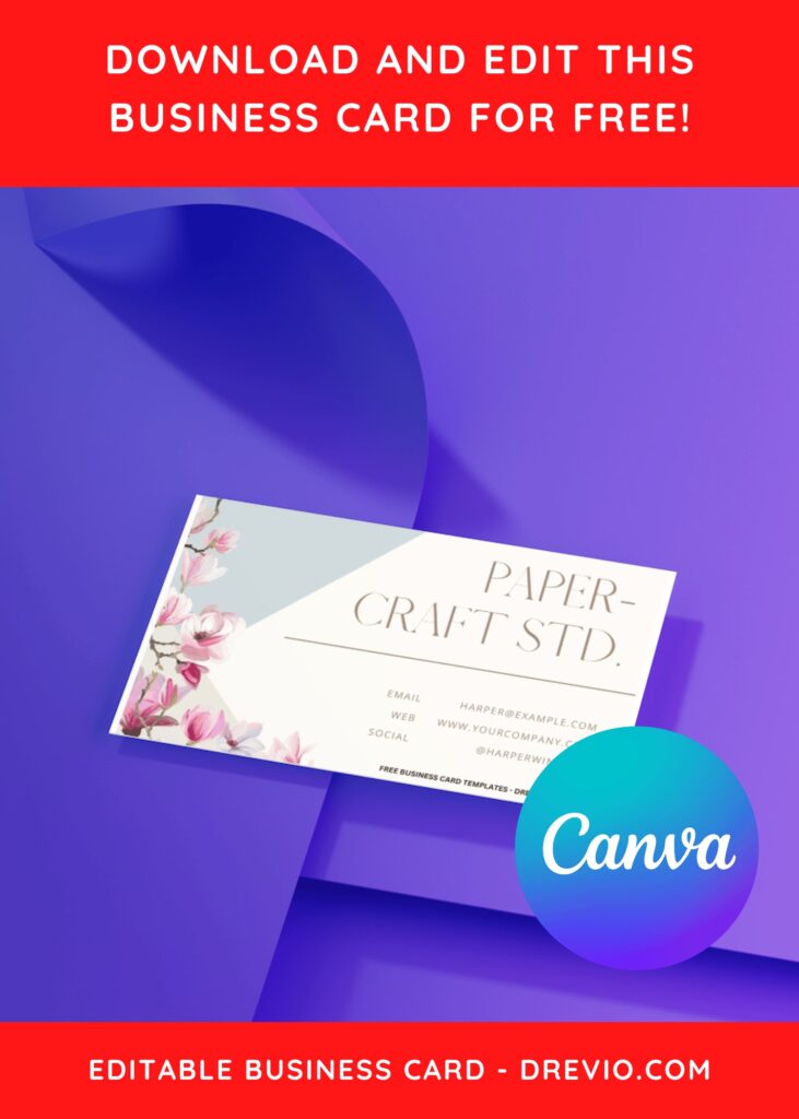 10+ Modern Minimal Floral Canva Business Card Templates