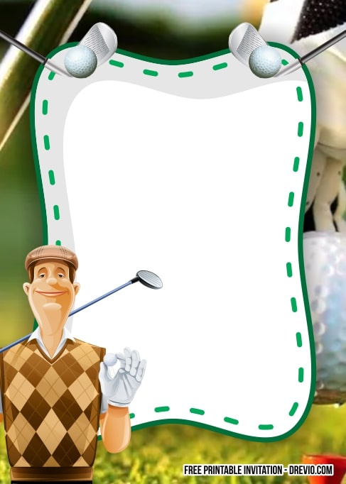 FREE Editable Golf Birthday Invitation