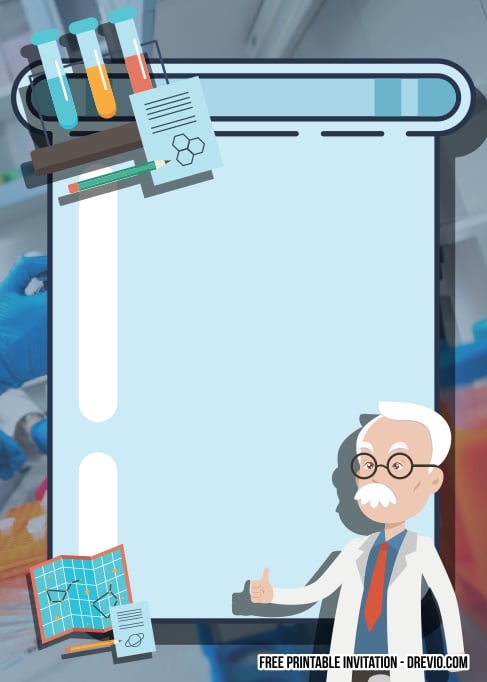 FREE Editable Mad Scientist Birthday Invitation