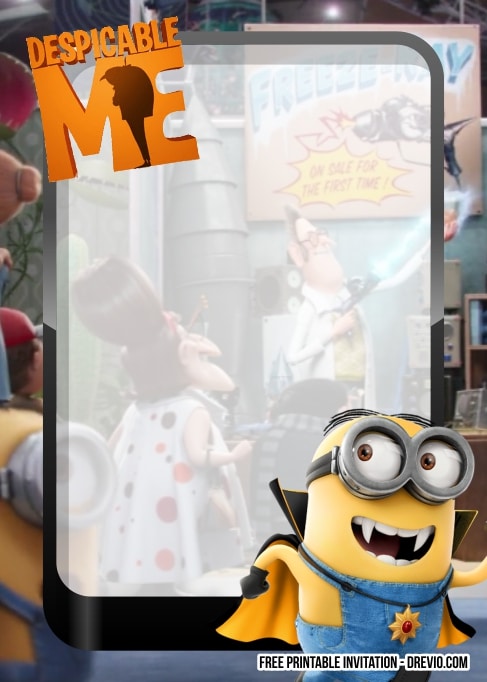 FREE Editable Minion Birthday Invitation