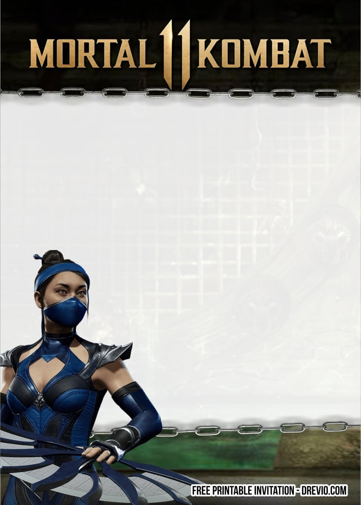 FREE Editable Mortal Kombat Birthday Invitations