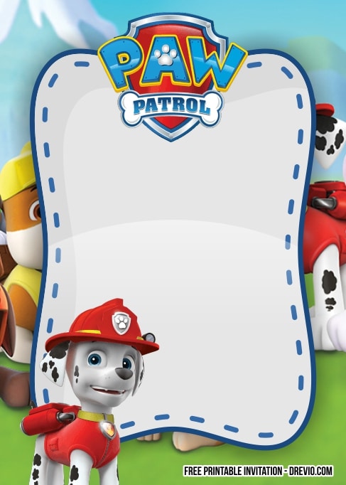 FREE Editable Paw Patrol Birthday Invitation