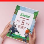 (Free Editable PDF) Joyful Zootopia Birthday Invitation Templates