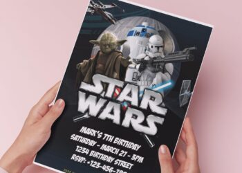 (Free Editable PDF) Star Wars Legacy Birthday Invitation Templates B