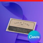 10+ Classic Vintage Retro Style Typography Canva Business Card Templates