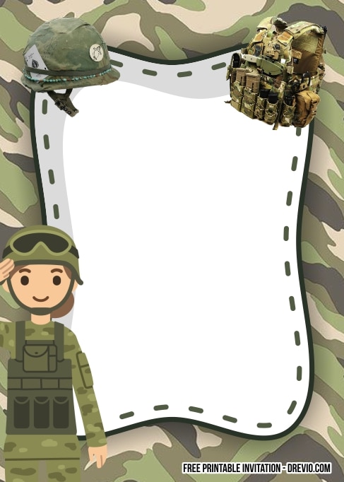 Camo Birthday Invitation