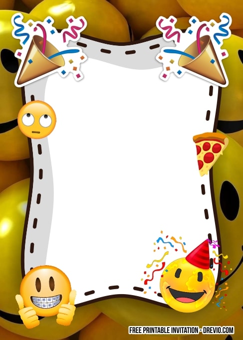 Emoji Birthday Invitations