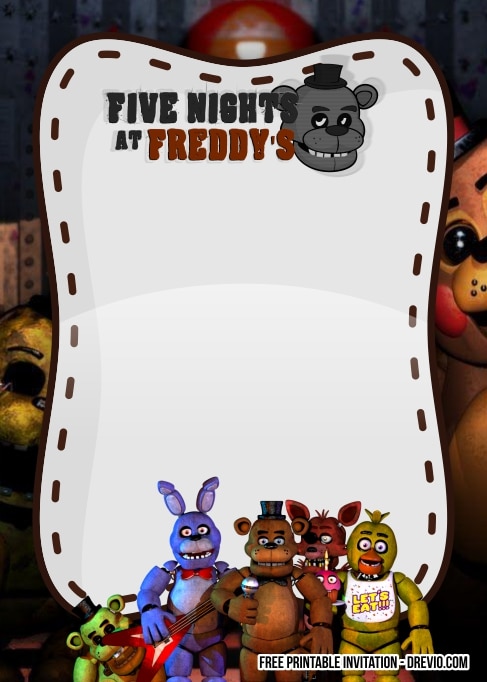 Five Nights at Freddy’s Birthday Invitation