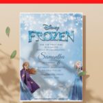 (Free Editable PDF) Winter Wonderland Frozen Birthday Invitations