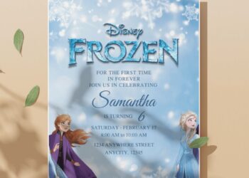 (Free Editable PDF) Magical Winter Wonderland Frozen Birthday Invitation Templates C