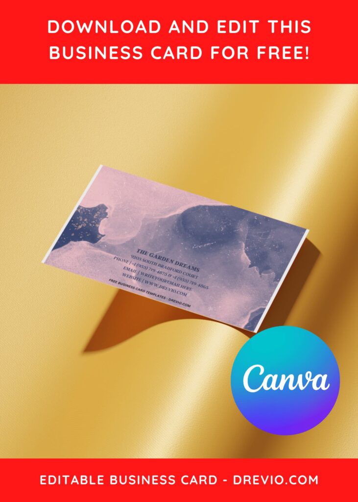10+ Creative Watercolor Canva Business Card Templates C
