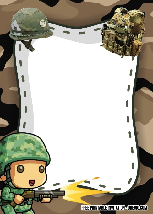 Camo Birthday Invitation