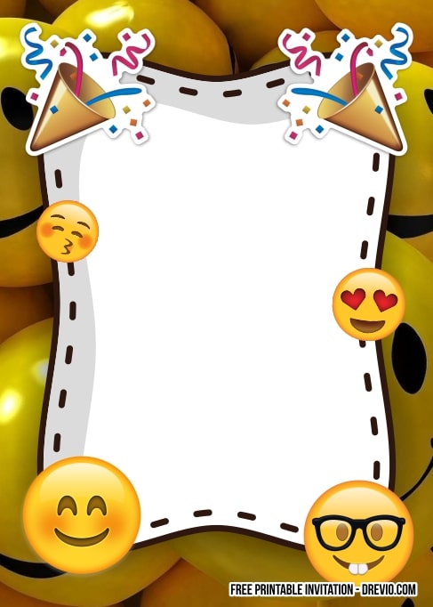 Emoji Birthday Invitations