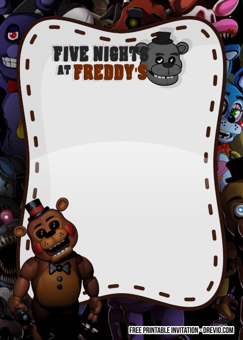 Five Nights at Freddy’s Birthday Invitation
