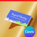 10+ Bright Neon Two Tone Canva Business Card Templates