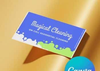 10+ Bright Neon Two Tone Canva Business Card Templates G